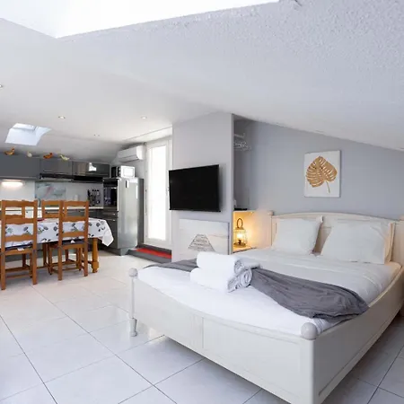 Dream Rooftop - Rooftop Vue Mer, Proche Plage, Grand Garage, Piscine, Clim דירה *
